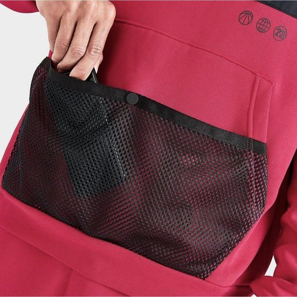 Nike Air Jordan Jumpman Red Hoodie Statement Pullover Fleece - Picture 5 of 6